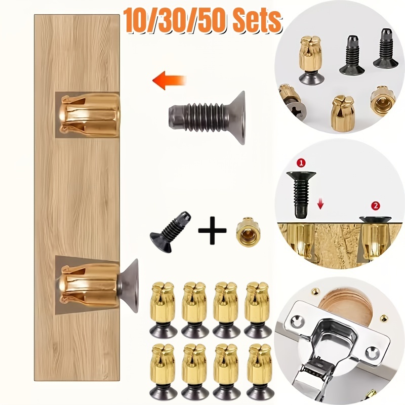 Cabinet Hinge Overlay - 10/30/50 Sets Kit de Inserciones Reutilizables