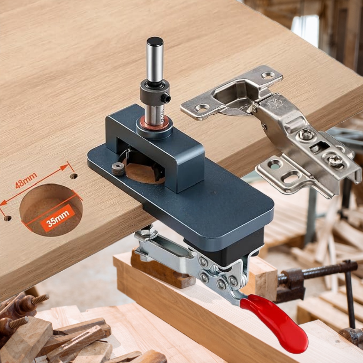 Plantilla de bisagra de 35 mm  - Furniture Hardware Fitting reseña y precio